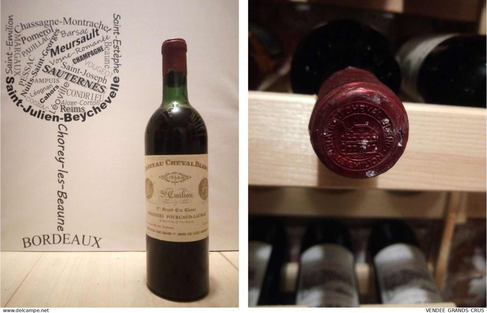 Château Cheval Blanc 1966 - Saint-Emilion Grand Cru - 1er Grand Cru Classé A - 1 X 75 Cl - Rouge - Vin