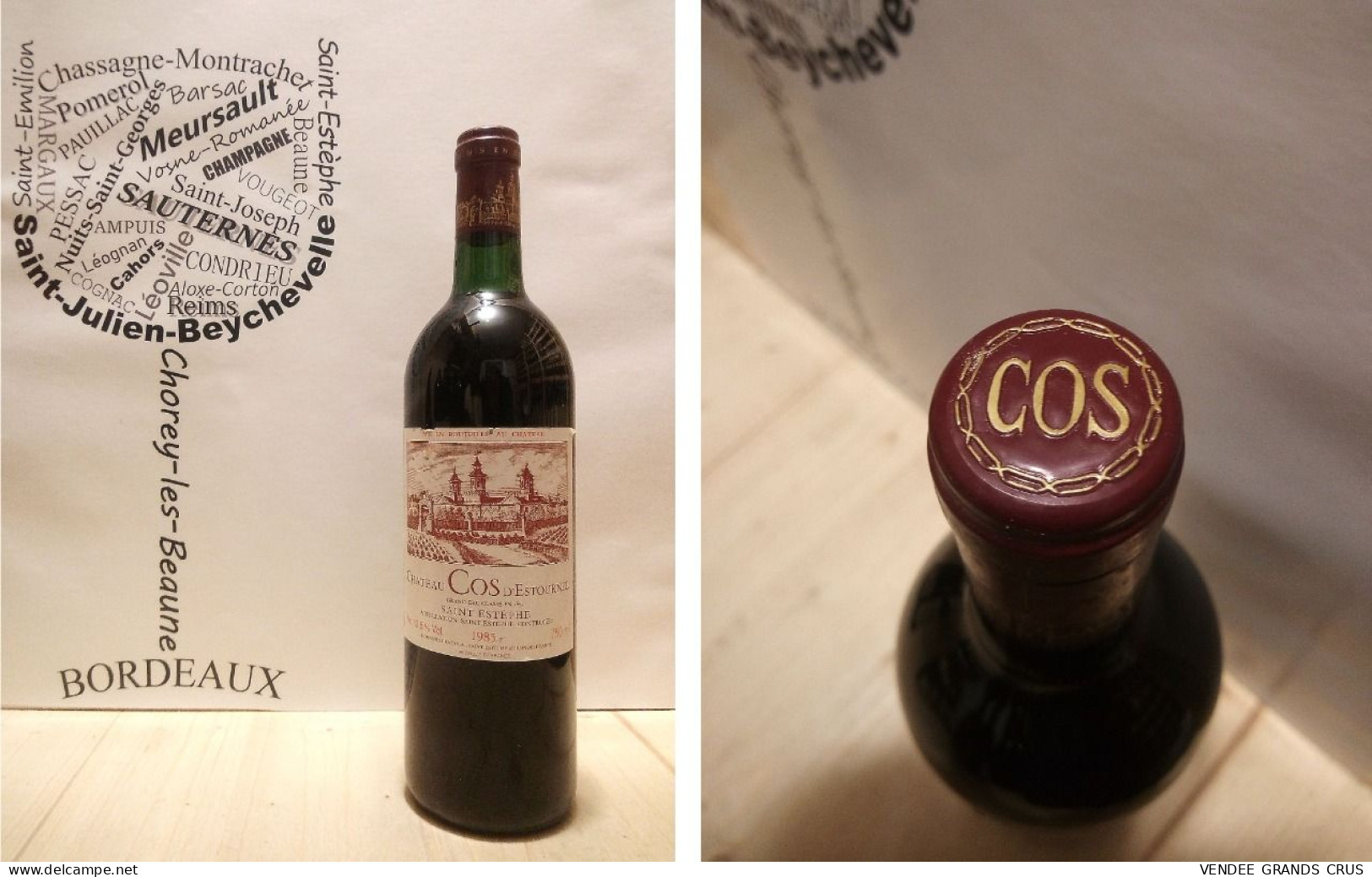 Cos D'Estournel 1985 - Saint-Estèphe - 2ème Grand Cru Classé  - 1 X 75 Cl - Rouge - Wijn