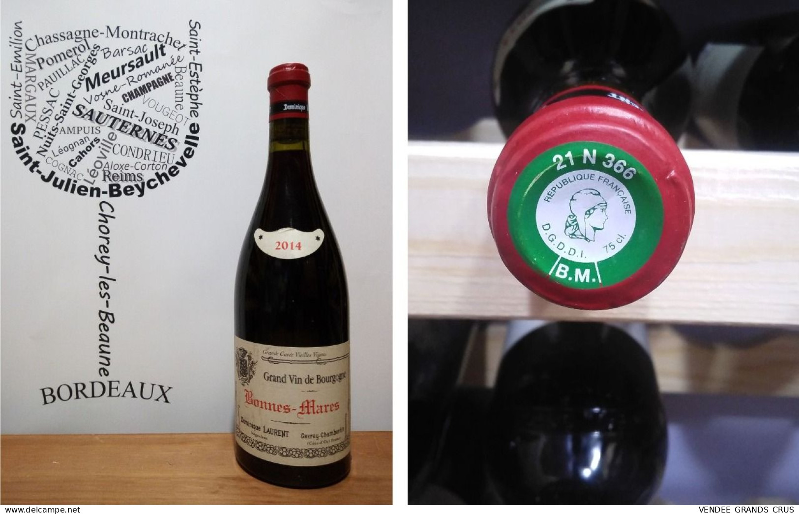 Bonnes-Mares Grand Cru " Vieilles Vignes " - Dominique Laurent - 2014 - Grand Cru - 1 X 75 Cl - Rouge - Vin