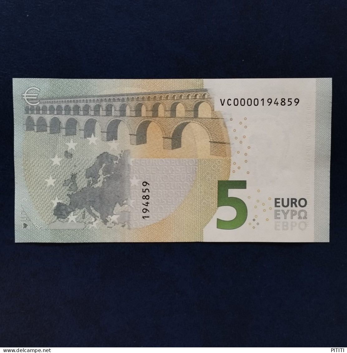 EURO SPAIN 5 V014D4 VC0000 LAGARDE UNC - 5 Euro