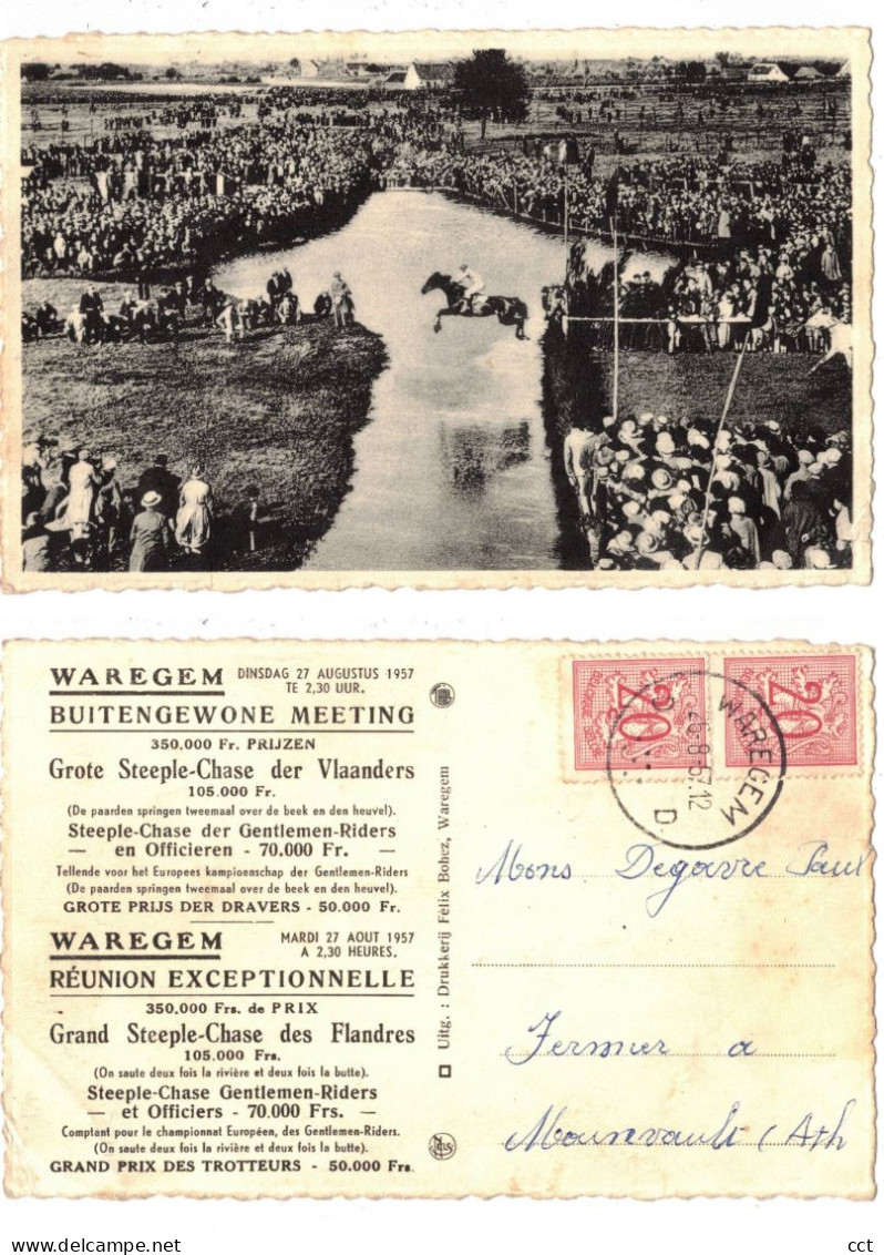 Waregem Buitengewone Meeting 27 Augustus 1957   Grote Steeple-Chase Der Vlaanders  WAREGEM KOERSE CHEVAUX - Waregem