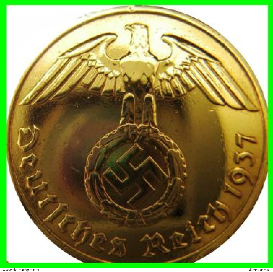 GERMANY - ALEMANIA DEUTFCHES REICH MONEDA DE 0.10 REICHSPFENNIG AÑO 1937 – CECA-A - KM 92  - BRONCE - ESTRIADA - 10 Reichspfennig