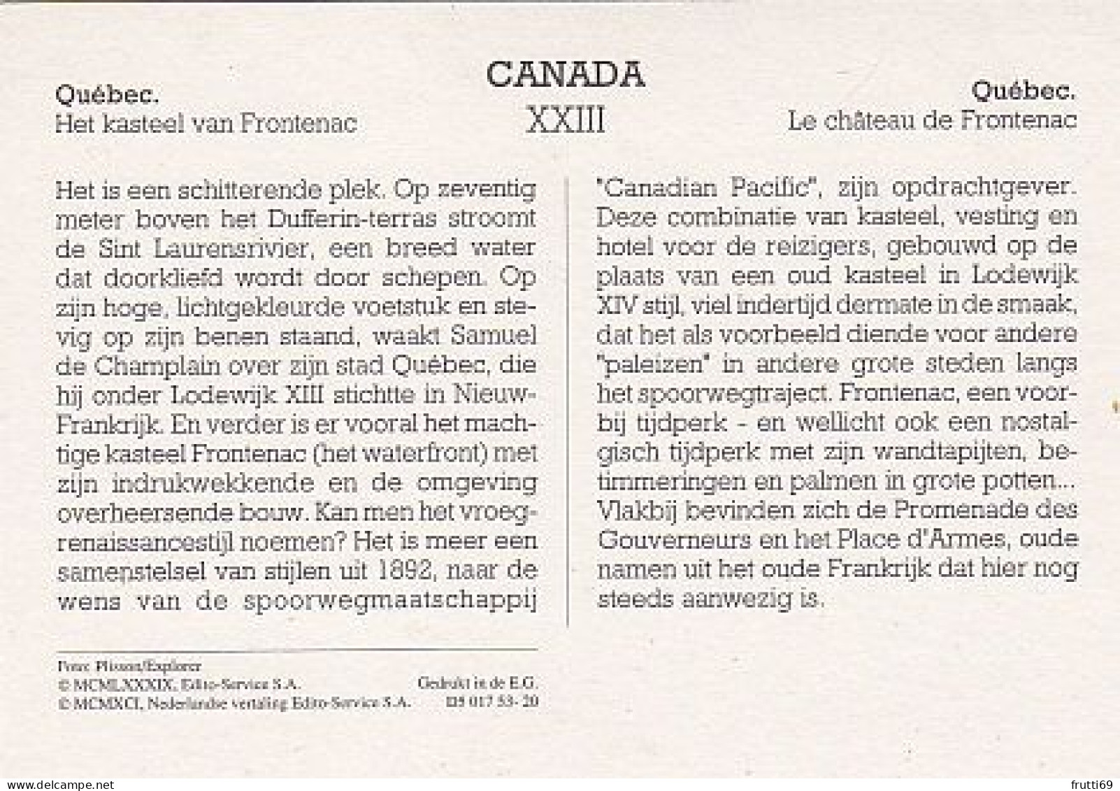 AK 180619 CANADA - Québec - Het Kasteel Van Frontenac - Québec - Château Frontenac