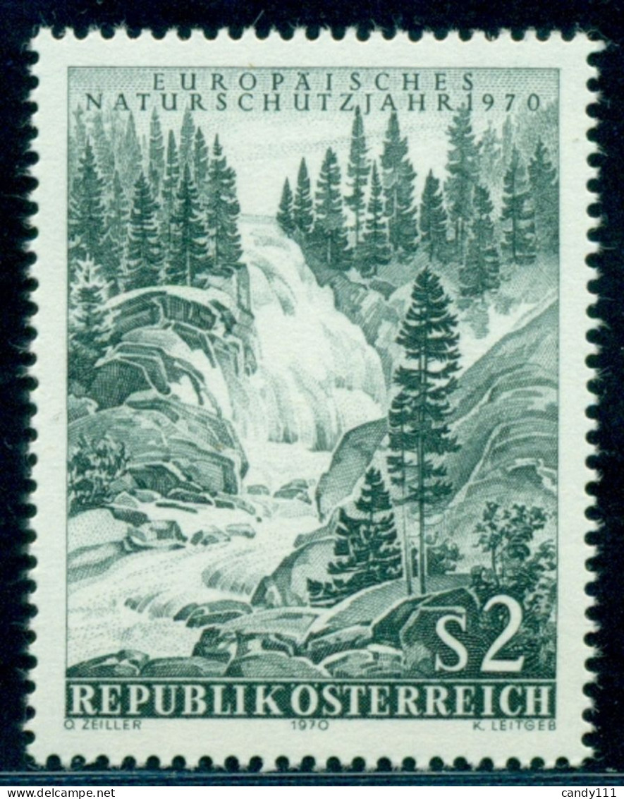 1970 Nature Protection Year, Krimml Waterfalls,fir Tree,Austria,Mi.1325 ,MNH - Nature