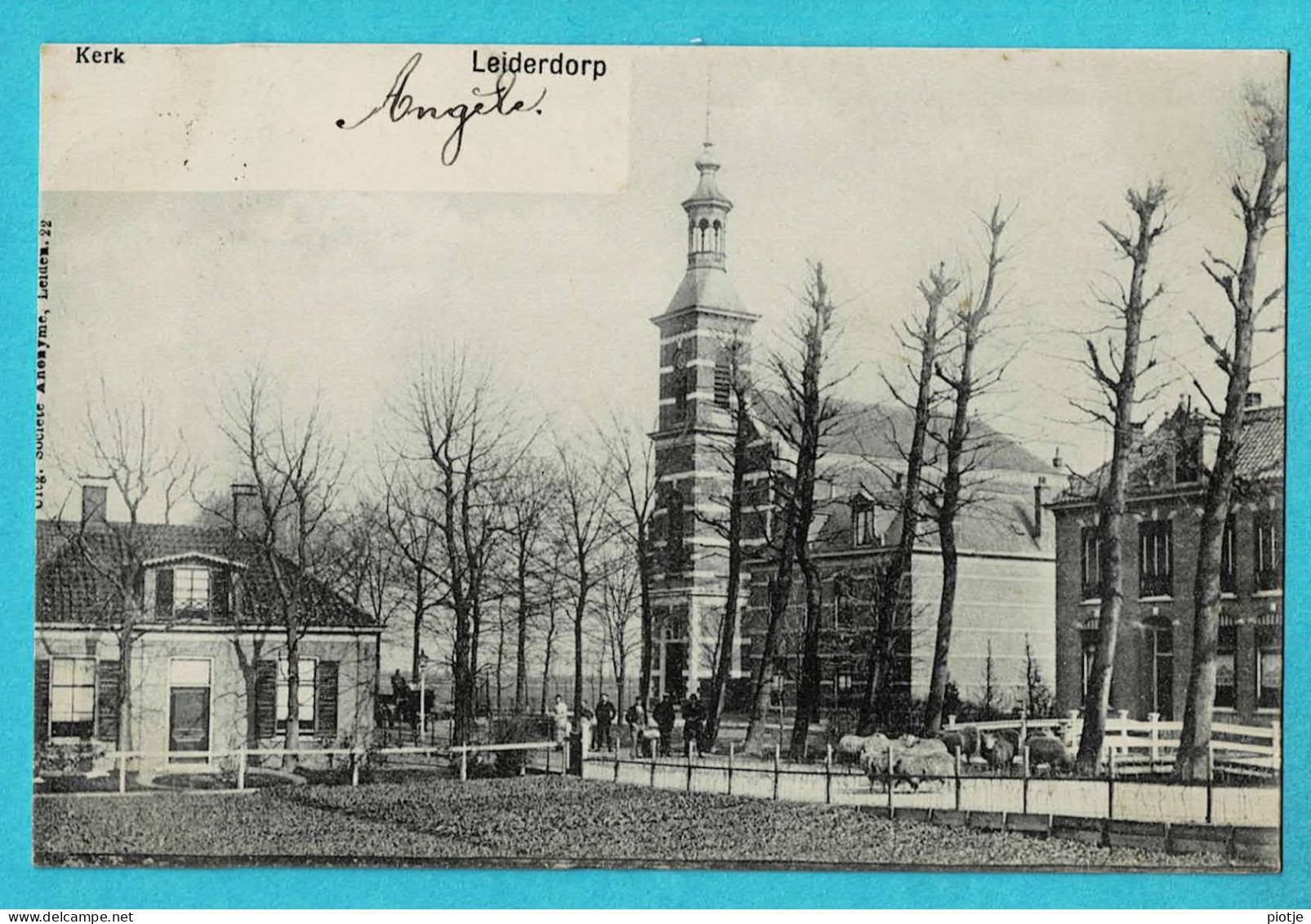 * Leiderdorp - Leiden (Zuid Holland - Nederland) * (Uitg Societe Anonyme Leiden 22) Kerk, Mouton, Schaap, église, Old - Leiden