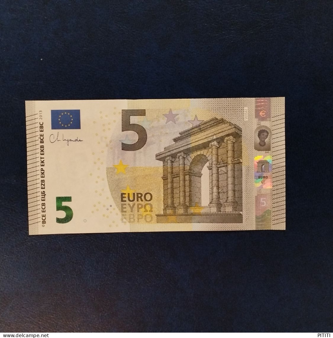 EURO SPAIN 5 V015A1 VC LAGARDE UNC - 5 Euro