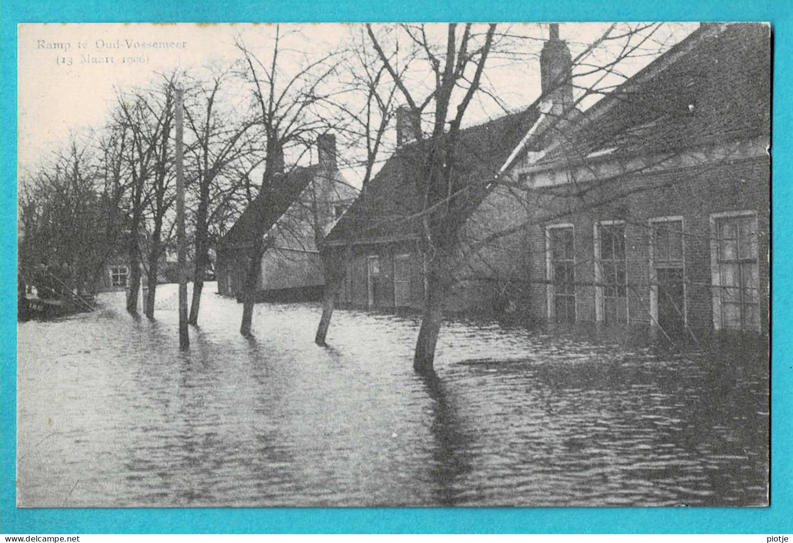 * Oud Vossemeer - Tholen (Zeeland - Nederland) * Ramp, Overstroming, Flood, Crue Inondation, Old, 13 Maart 1906 - Tholen