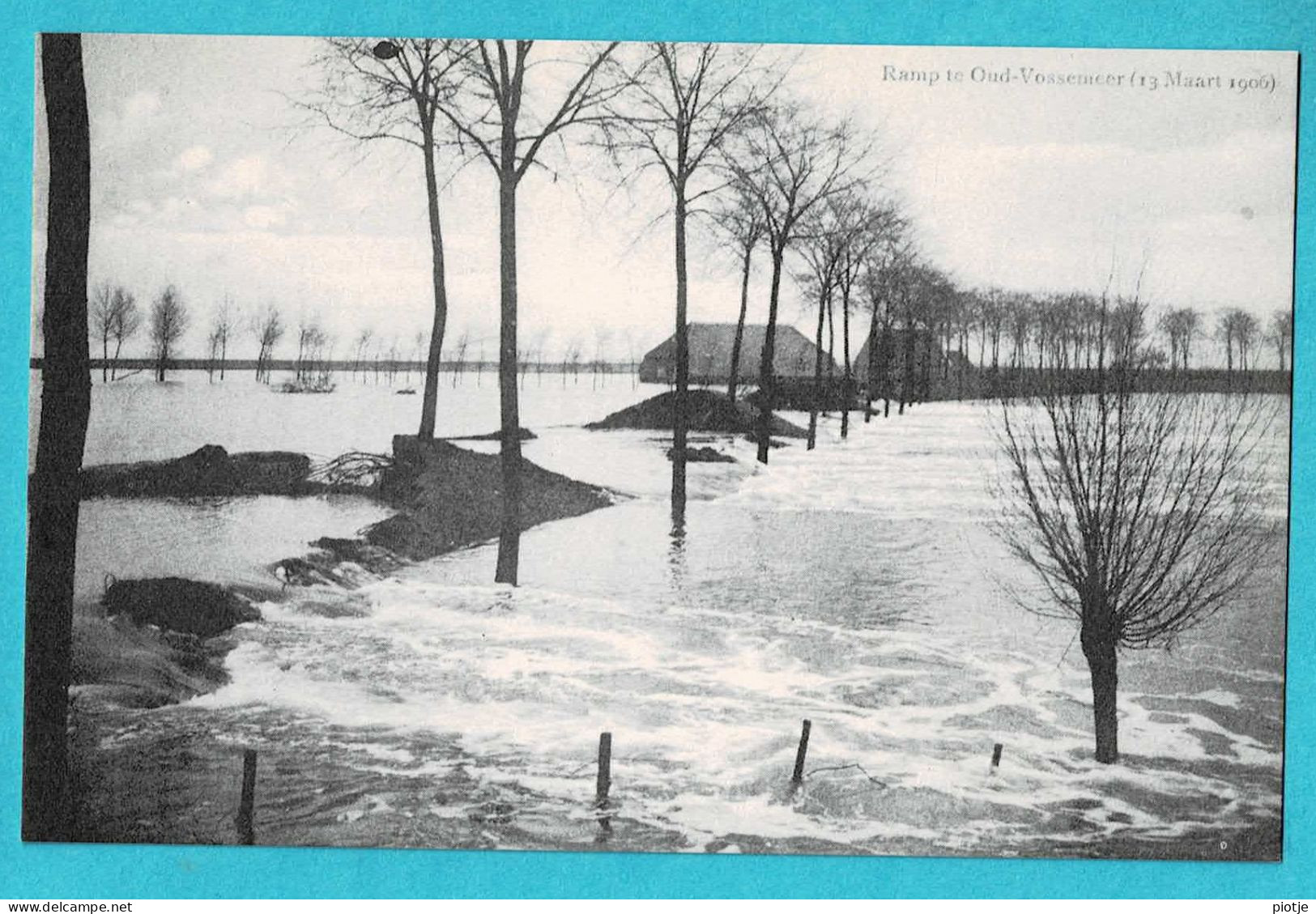 * Oud Vossemeer - Tholen (Zeeland - Nederland) * Ramp, Overstroming, Flood, Crue Inondation, Old, 13 Maart 1906 - Tholen