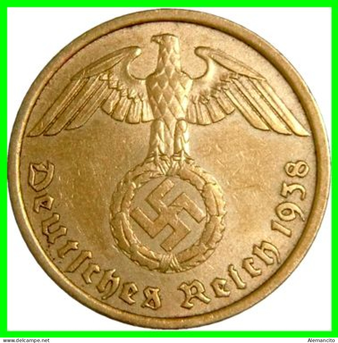 GERMANY - ALEMANIA DEUTFCHES REICH SERIE DE 7 MONEDAS DE 0.10 REICHSPFENNIG AÑO 1938 BRONCE 2ª GUERRA MUNDIAL - 10 Reichspfennig