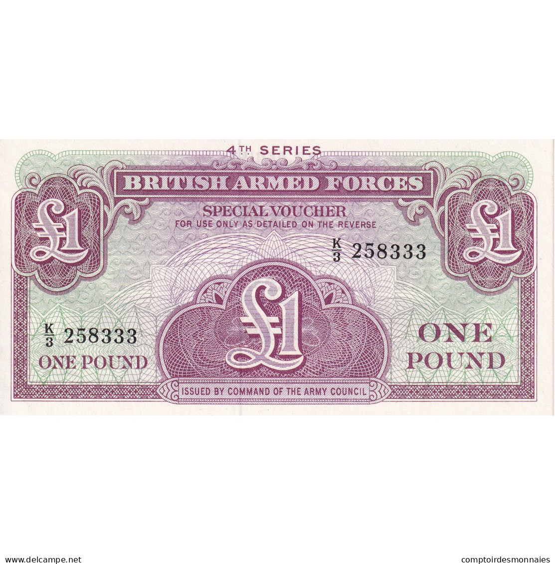 Grande-Bretagne, 1 Pound, Undated (1972), KM:M36a, NEUF - British Armed Forces & Special Vouchers