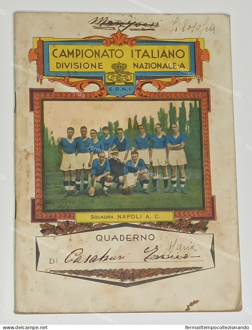 16  - Quaderno Fascista Calcio Napoli - Incontro Napoli Fiorentina - Boeken