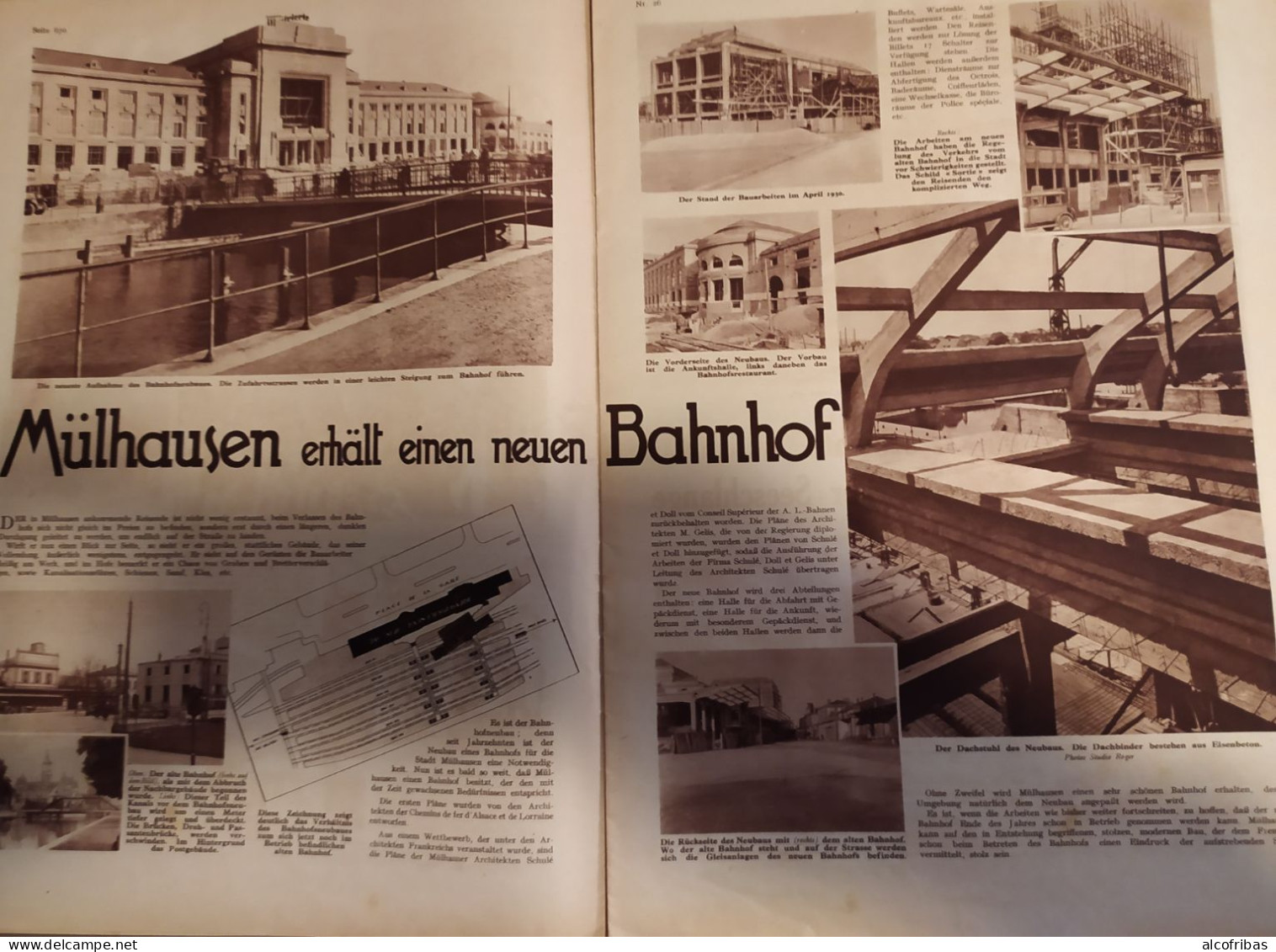 Neueste Illustrierte Dernieres Nouvelles Illustrées Mulhouse Nouvelle Gare Et Serpents De Mer Photos Et Gravures - Andere & Zonder Classificatie