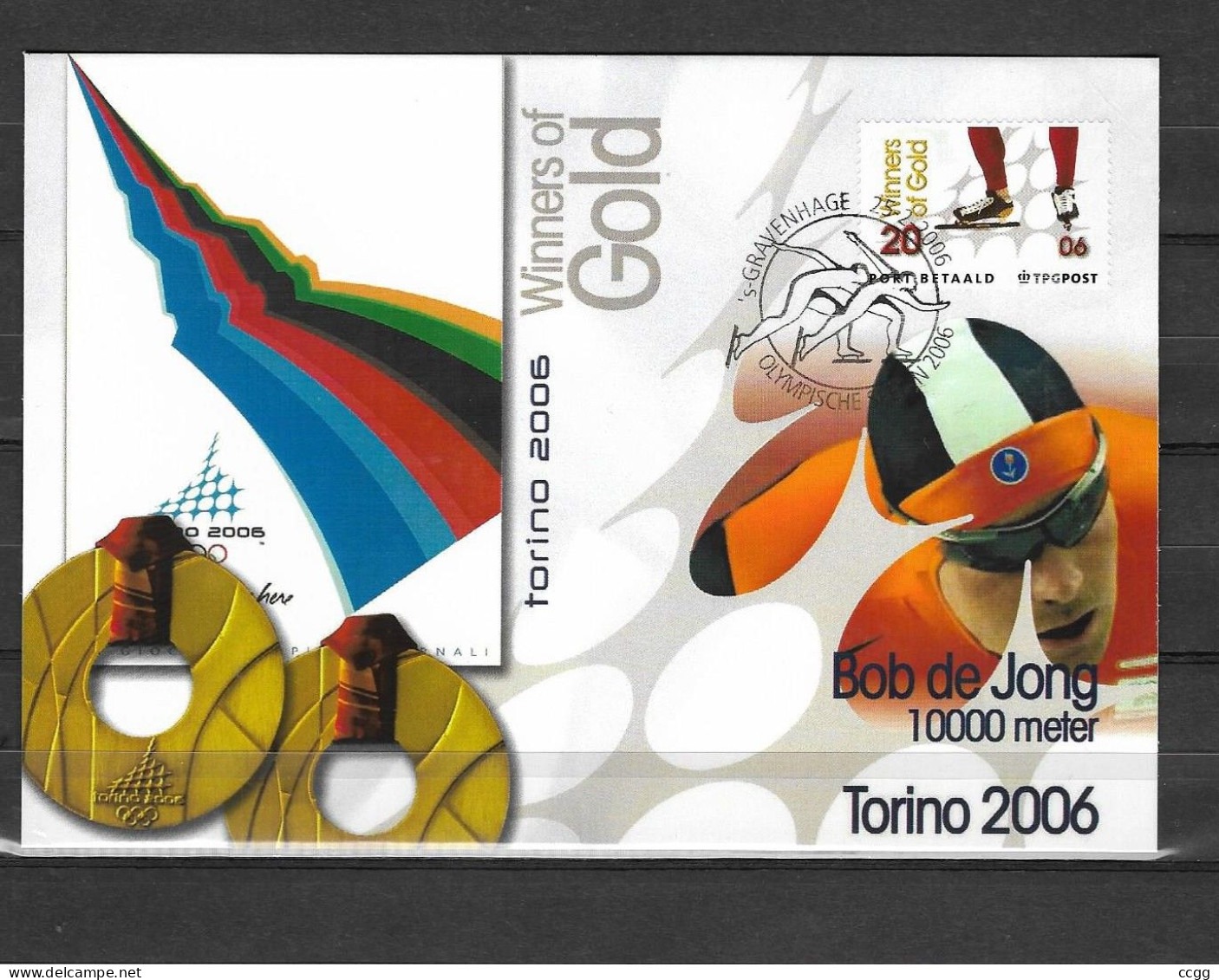 Olympische Spelen 2006 , Nederland - Postkaart - Winter 2006: Turin