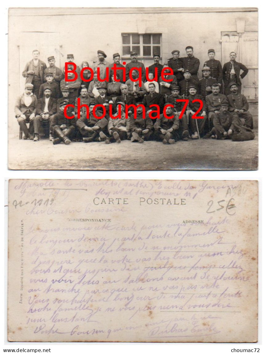 1919, Sarthe, Marolles-les-Braults, Carte-photo, Ecole Des Garçons, Hopital Temporaire N° 11, WW1 - Marolles-les-Braults