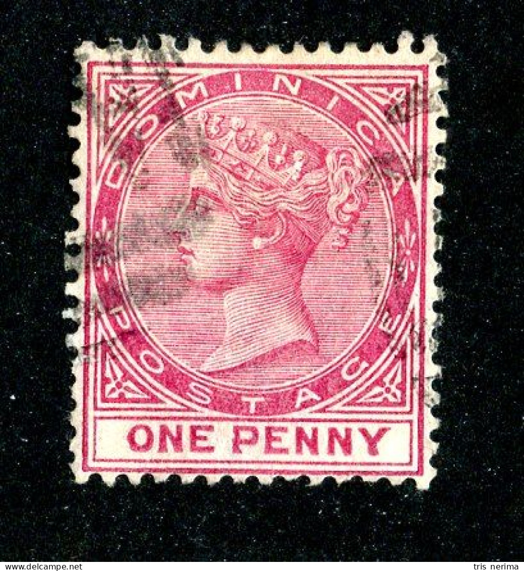 7695 BCx 1887 Scott # 19a Rose Used Cat.$28.00 (offers Welcome) - Dominica (...-1978)