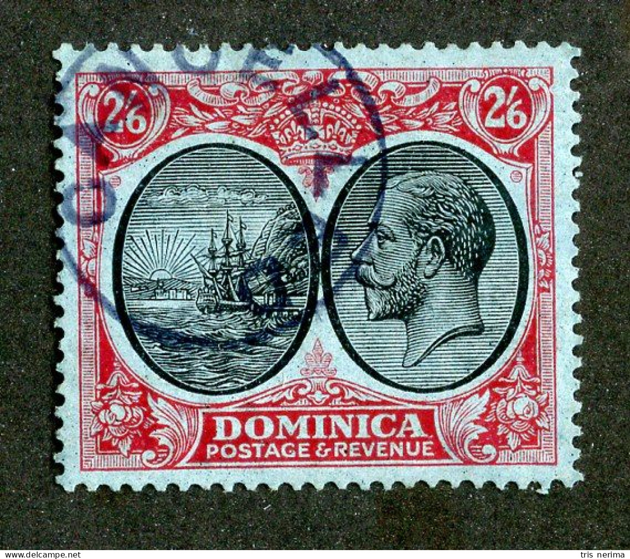 7696 BCx 1923 Scott # 79 Used Cat.$40.00 (offers Welcome) - Dominica (...-1978)