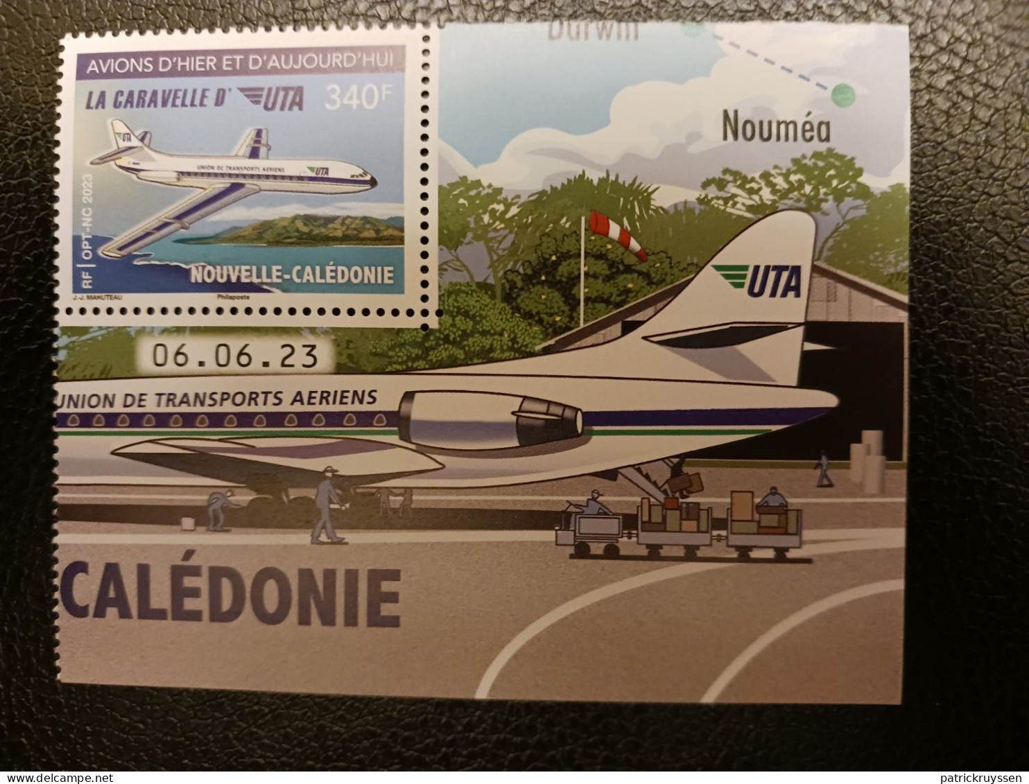 Caledonia 2023 Caledonie Avion CARAVELLE  UTA Aviation Airplane 1v Mnh CORNER DOWN DATE - Ungebraucht