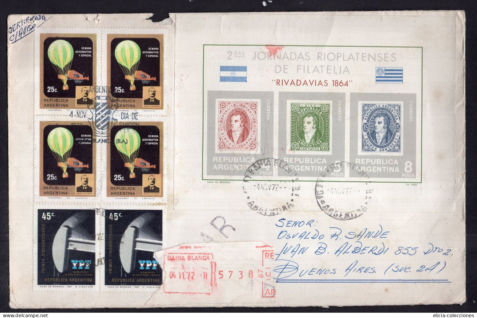 Argentina - 1972 - Letter - Sent To Buenos Aires - Caja 1 - Lettres & Documents