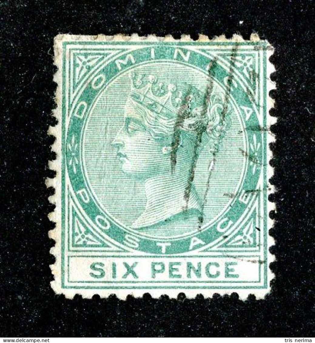 7699 BCx 1877 Scott # 8 Used Cat.$22.50 (offers Welcome) - Dominica (...-1978)