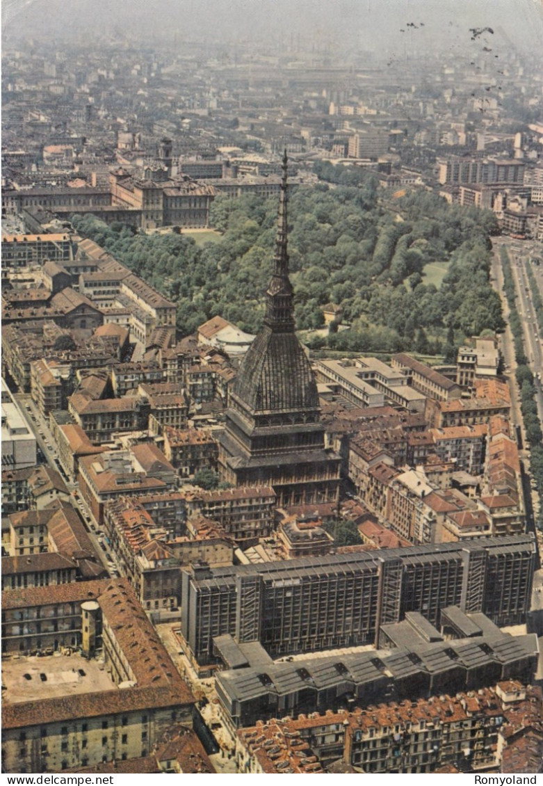 CARTOLINA  TORINO,PIEMONTE-DALL'AEREO-MOLE ANTONELLIANA-STORIA,MEMORIA,CULTURA,RELIGIONE,BELLA ITALIA,VIAGGIATA 1972 - Mole Antonelliana