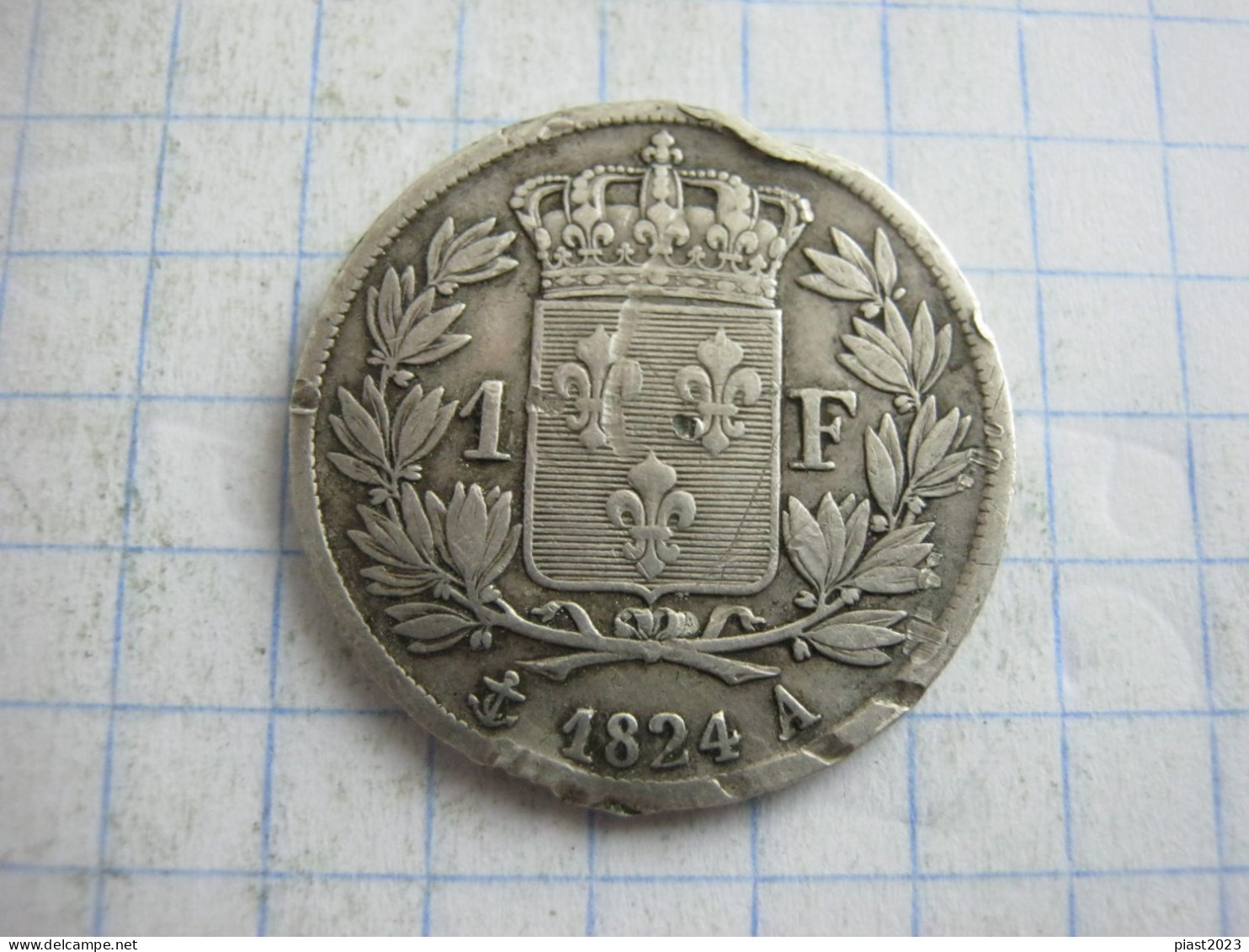 France 1 Franc 1824 A - 1 Franc