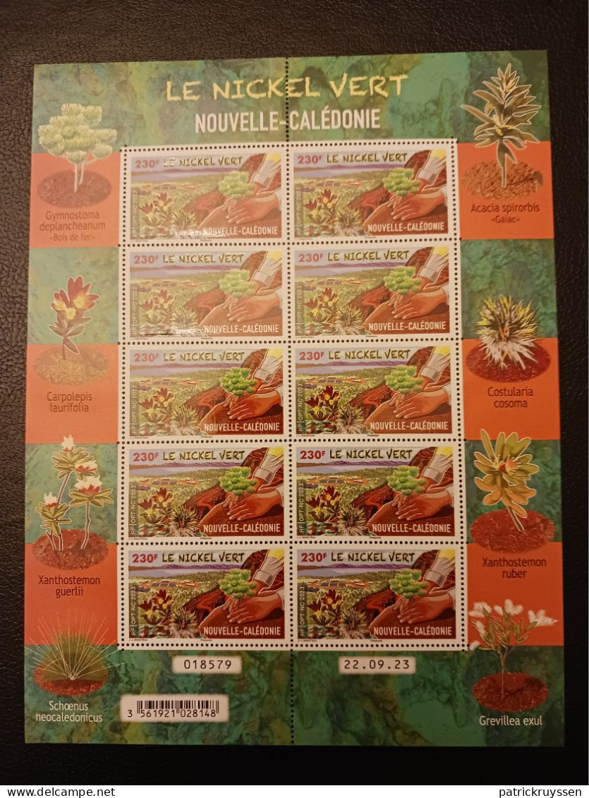 Caledonia 2023 Caledonie Green Nickel Vert Flower Plant Nature Acacia Ruber Carpolepsis 10v FULL - Unused Stamps