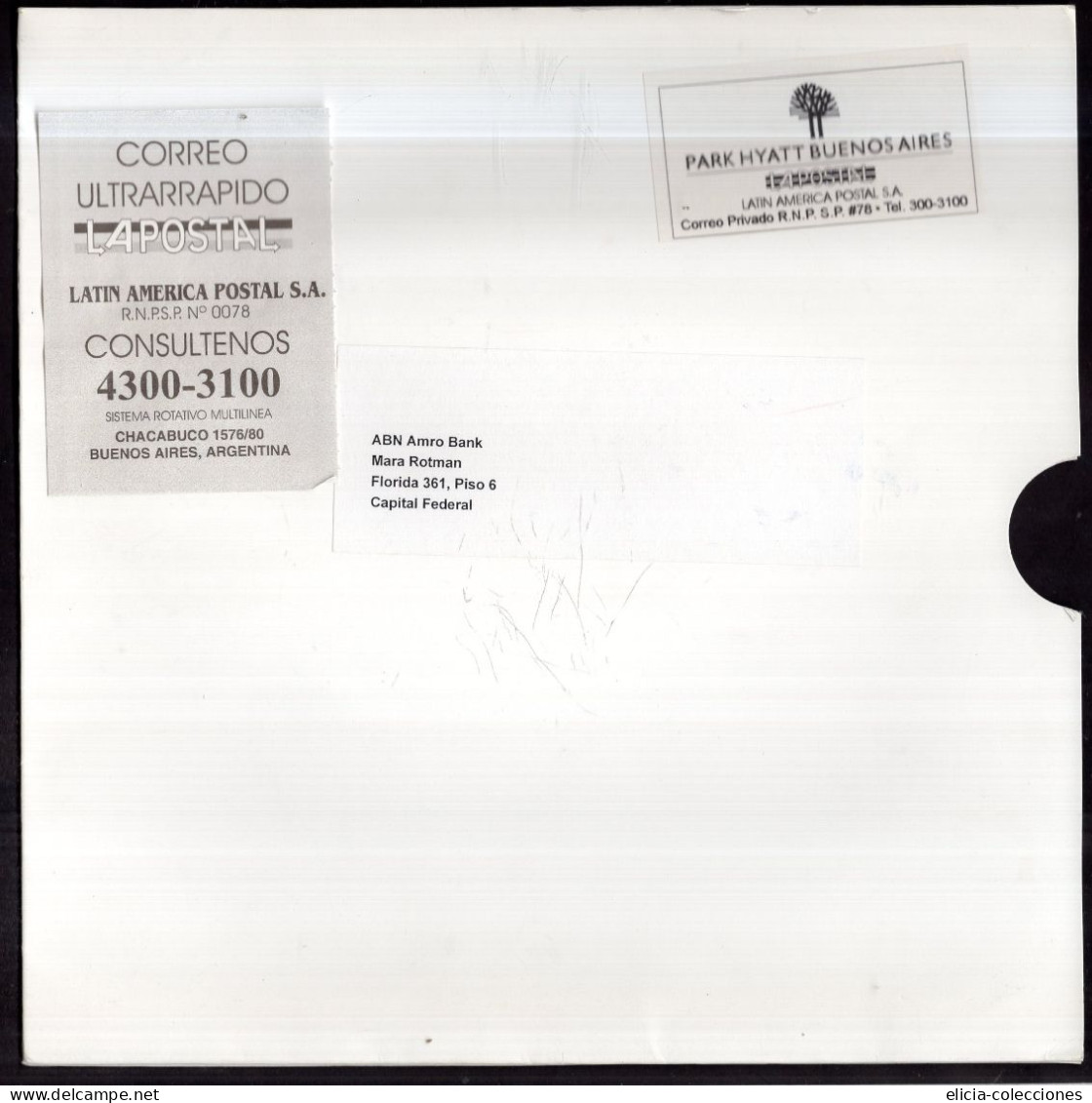 Argentina - Letter - Commercial Envelope - Private Mail Courier - Sent To Buenos Aires - Caja 1 - Lettres & Documents