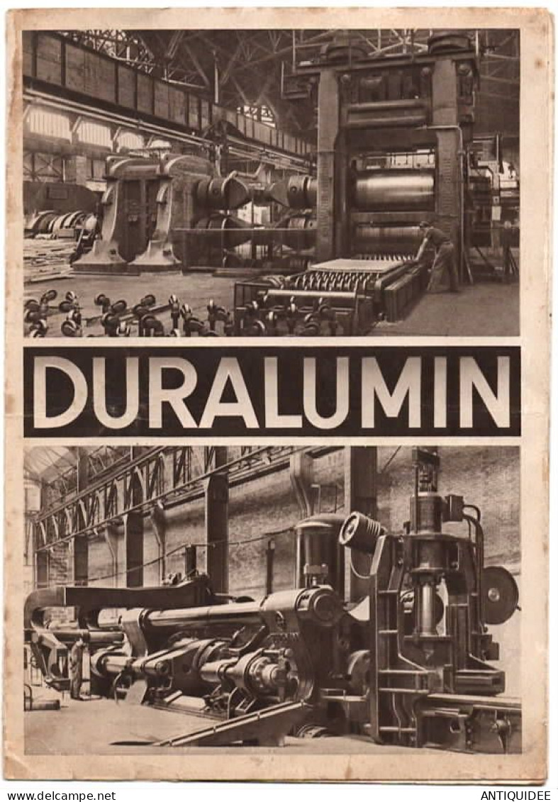 ALUMINIUM - DURALUMIN - PUBLICITÈ - Société Du DURALUMIN - Documentation Et Utilisation - - Sonstige & Ohne Zuordnung