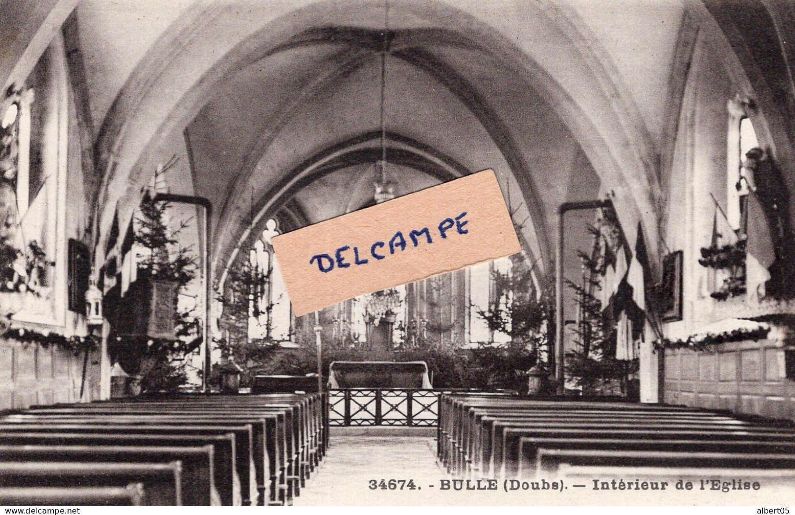 25 - Bulle - Intérieur De L'Eglise - Baume Les Dames