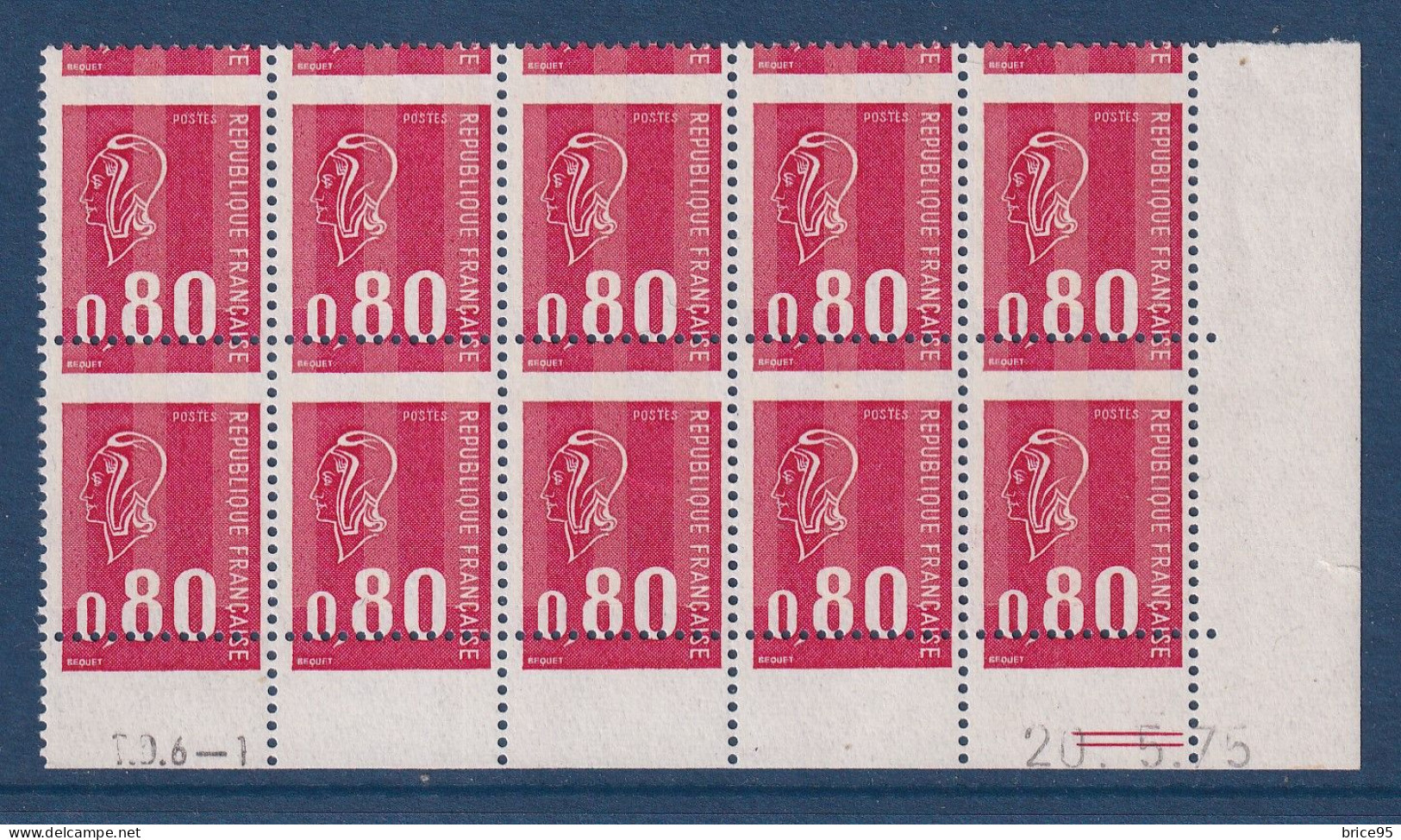 France - YT N° 1816 ** - Neuf Sans Charnière - Piquage à Cheval - Coin Daté - 1974 - Unused Stamps