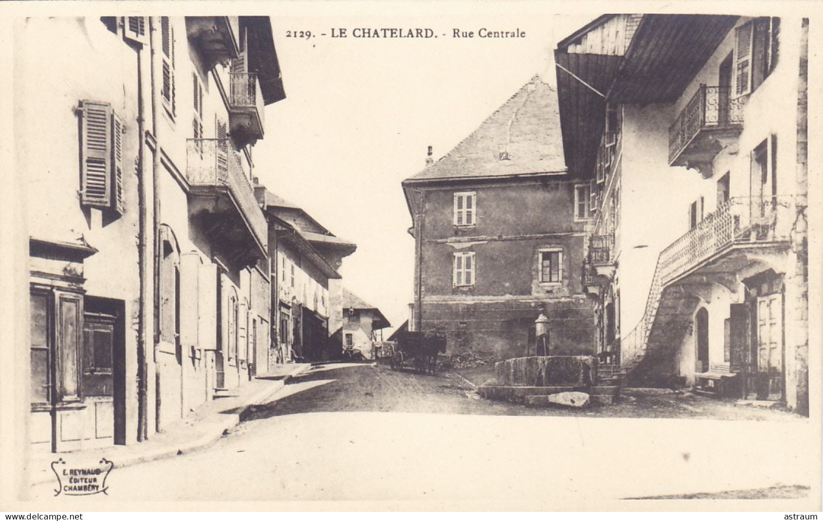 Cpa - 73 - Le Chatelard -peu Courante- Rue Centrale - Edi Reynaud N°2129 - Le Chatelard