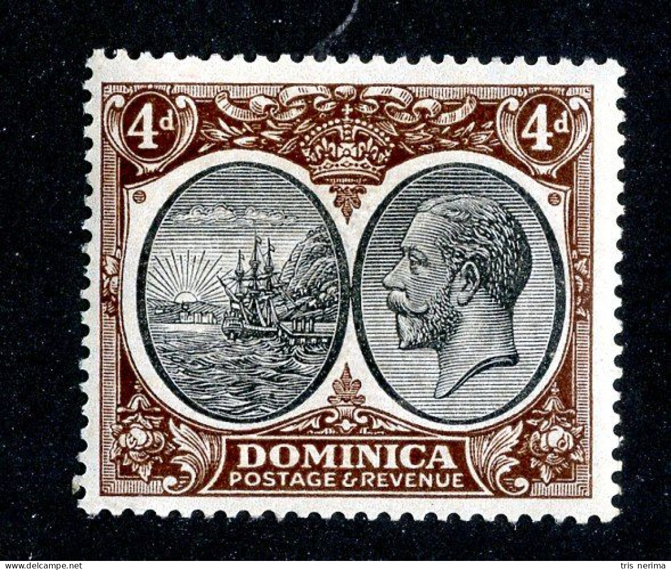 7717 BCx 1923 Scott # 75 Mlh* Cat.$5.25 (offers Welcome) - Dominica (...-1978)