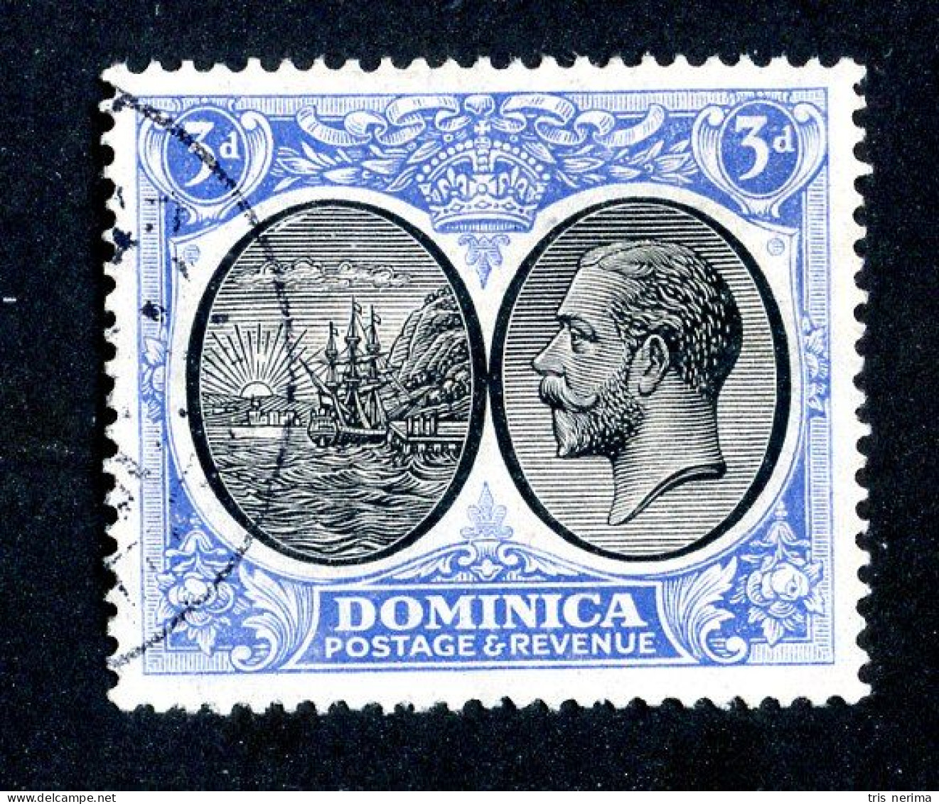 7723 BCx 1923 Scott # 73 Used Cat.$19.00 (offers Welcome) - Dominica (...-1978)