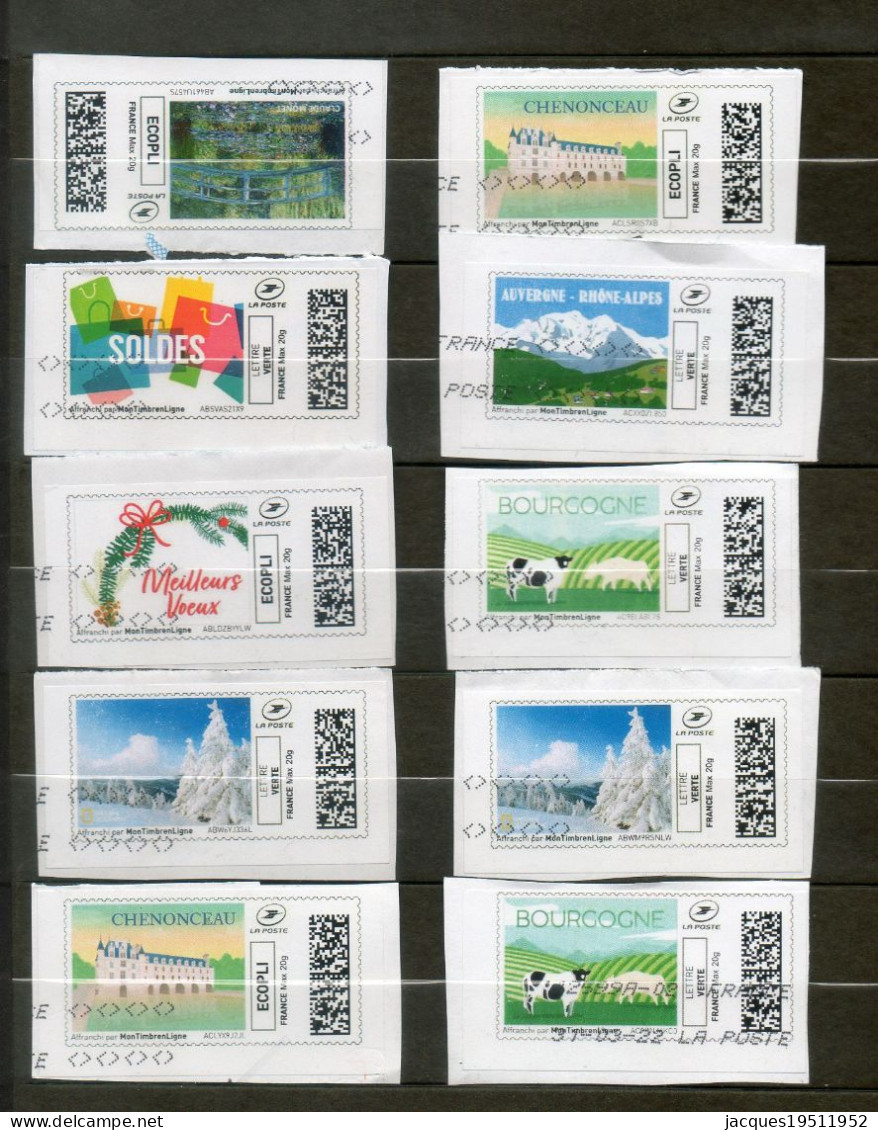 PB 16 - 10 Vignettes Mon Timbre En Ligne - Druckbare Briefmarken (Montimbrenligne)