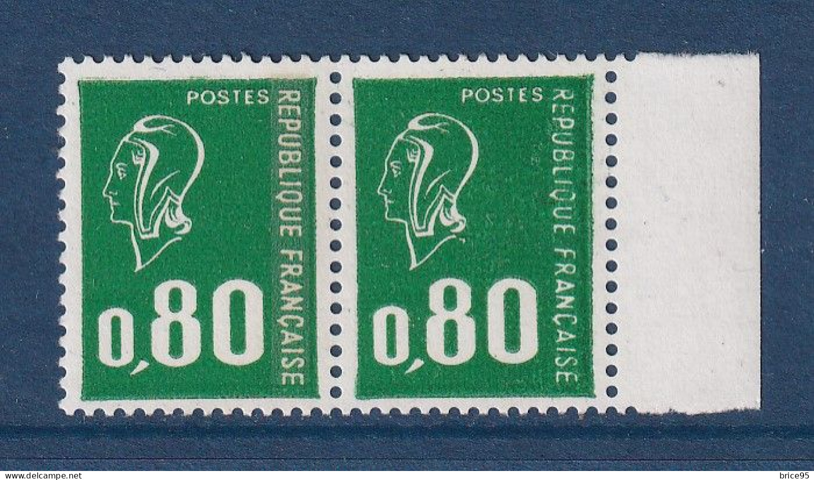 France - YT N° 1891 D ** - Neuf Sans Charnière - Sans Bande Phosphorescente Tenant à Normal - République Défaut - 1976 - Unused Stamps
