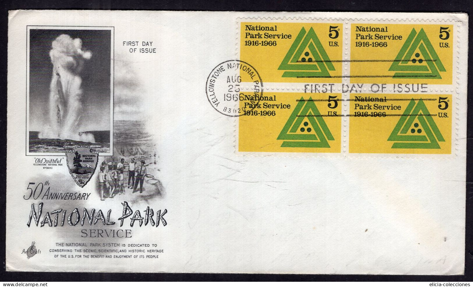United States - 1966 - FDC Envelope - 50th Anniv. National Park Service - Caja 1 - 1961-1970