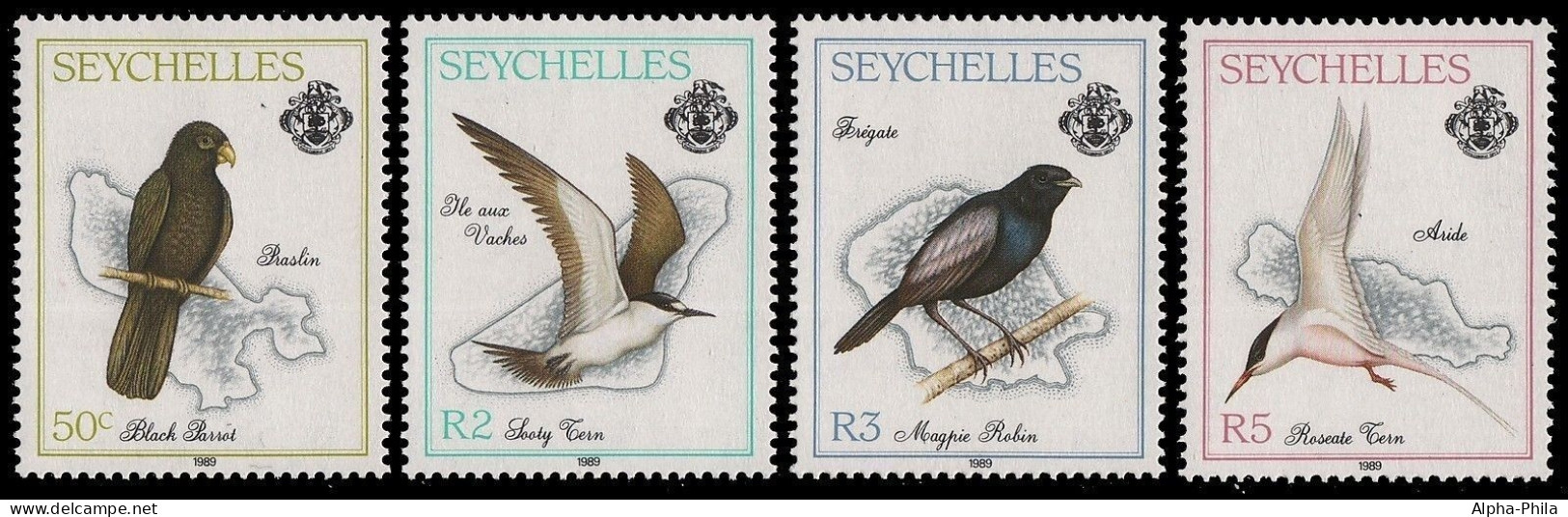 Seychellen 1989 - Mi-Nr. 703-706 ** - MNH - Vögel / Birds - Seychelles (1976-...)