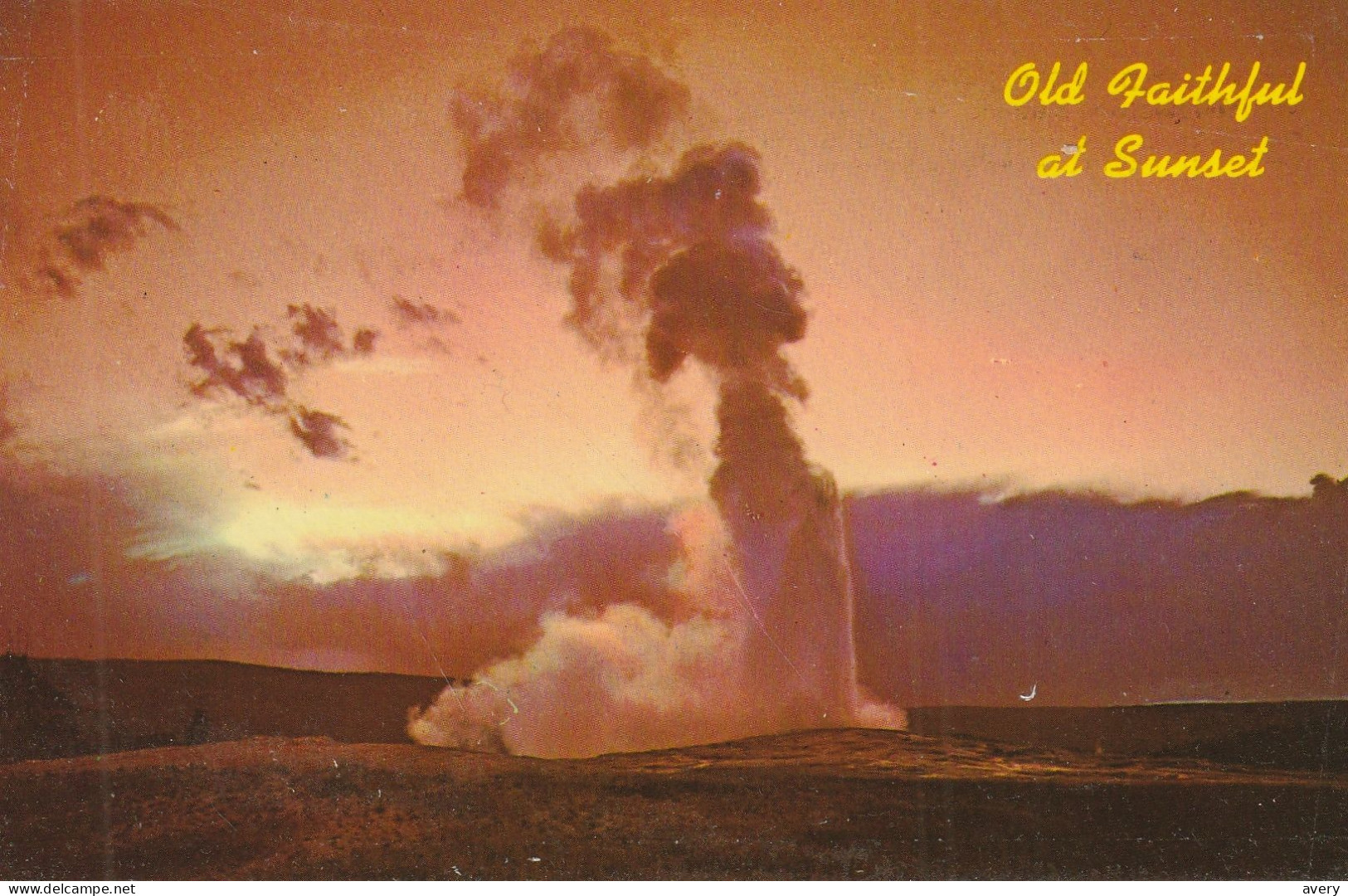 Old Faithful At Sunset, Yellowstone National Park, Wyoming - Yellowstone