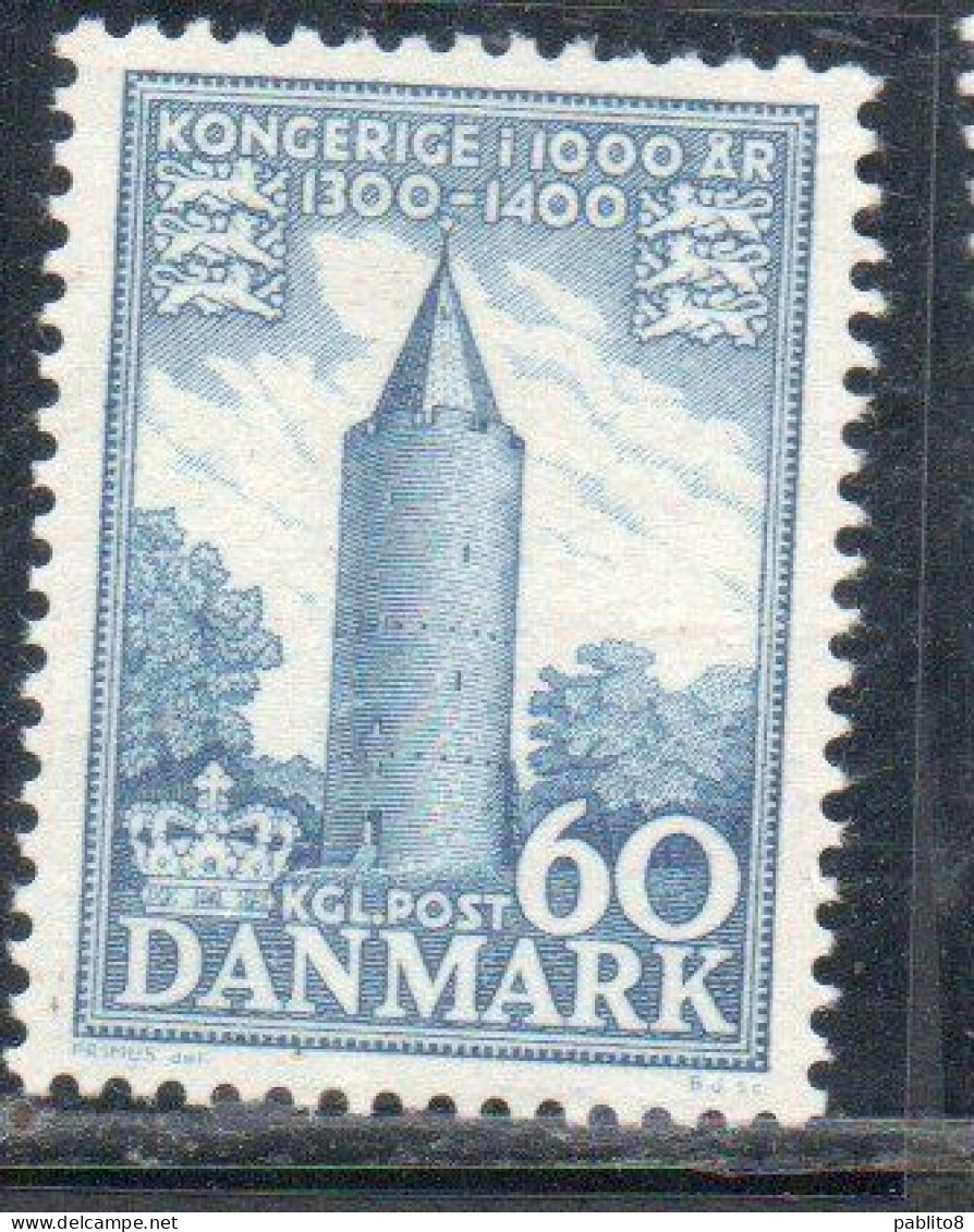DANEMARK DANMARK DENMARK DANIMARCA 1953 1956 1955 MILLENIUM KINGDOM MILLENNIO REGNO NYBORG CASTLE 1954 30o MNH - Unused Stamps