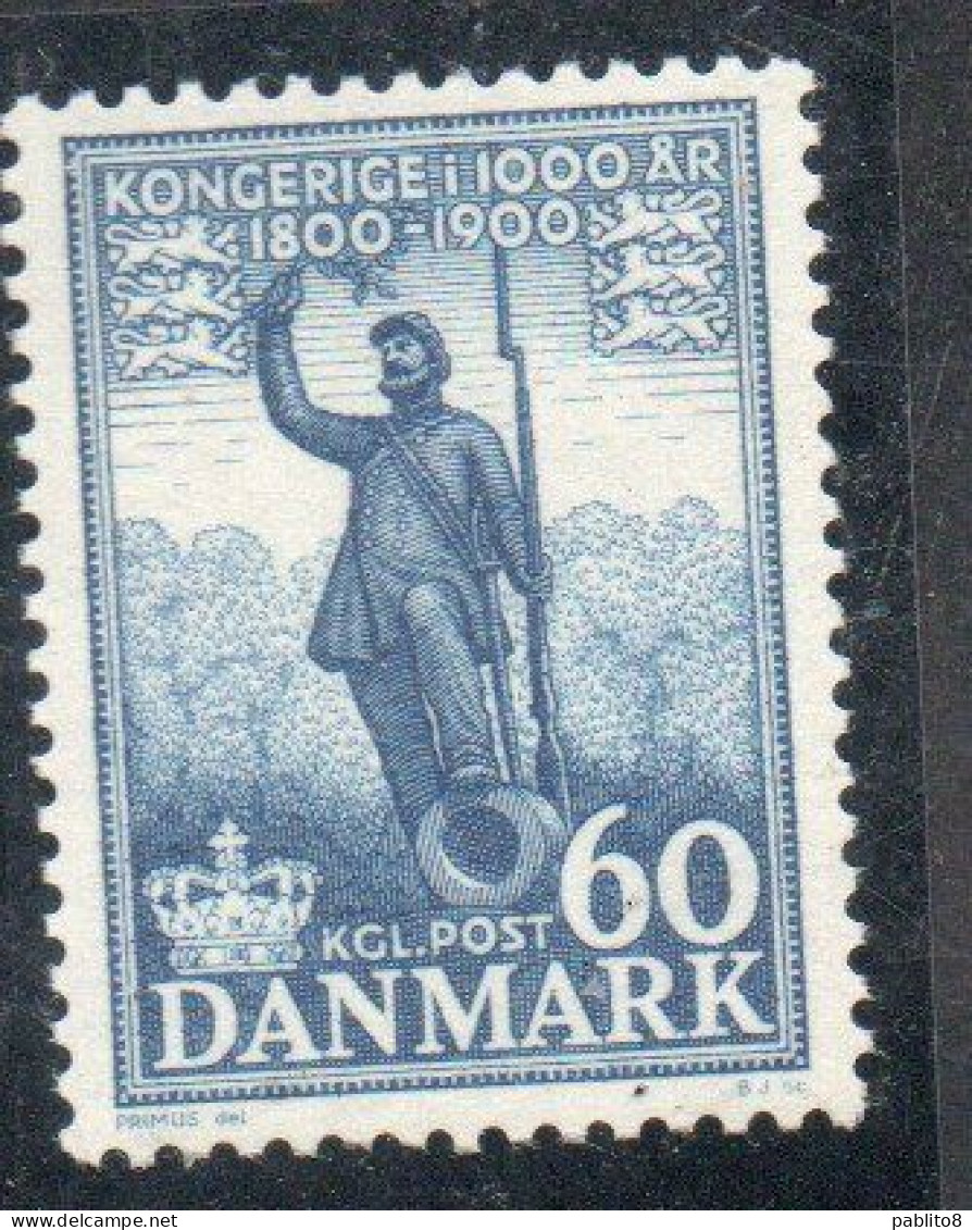 DANEMARK DANMARK DENMARK DANIMARCA 1953 1956 MILLENIUM KINGDOM MILLENNIO REGNO Soldier Statue At Fredericia 60o MNH - Unused Stamps