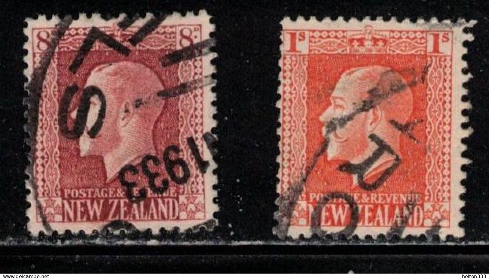 NEW ZEALAND Scott # 157, 159 Used - KGV - Gebruikt