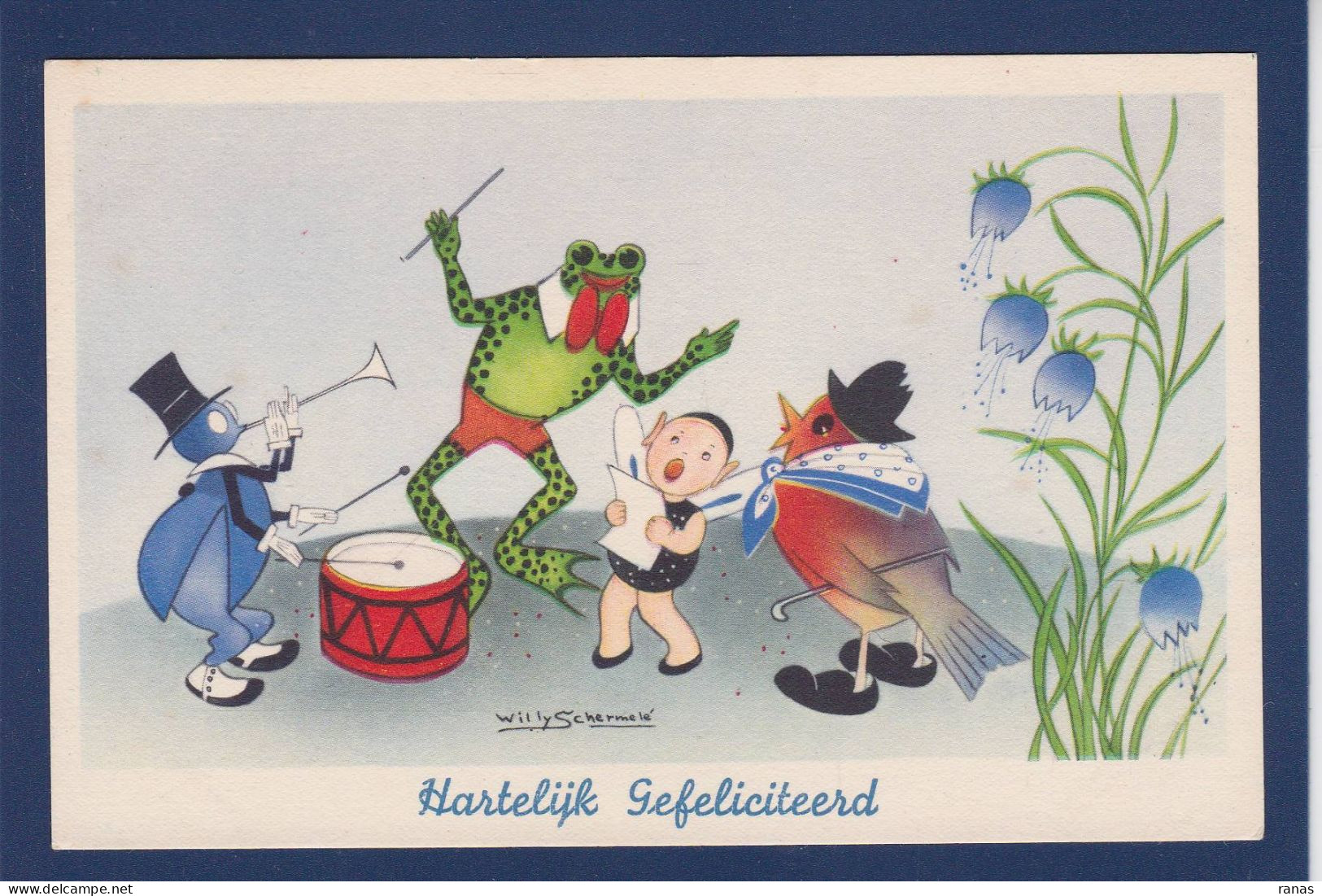 CPA Grenouille Frog Caricature Satirique Non Circulé Position Humaine - Fish & Shellfish