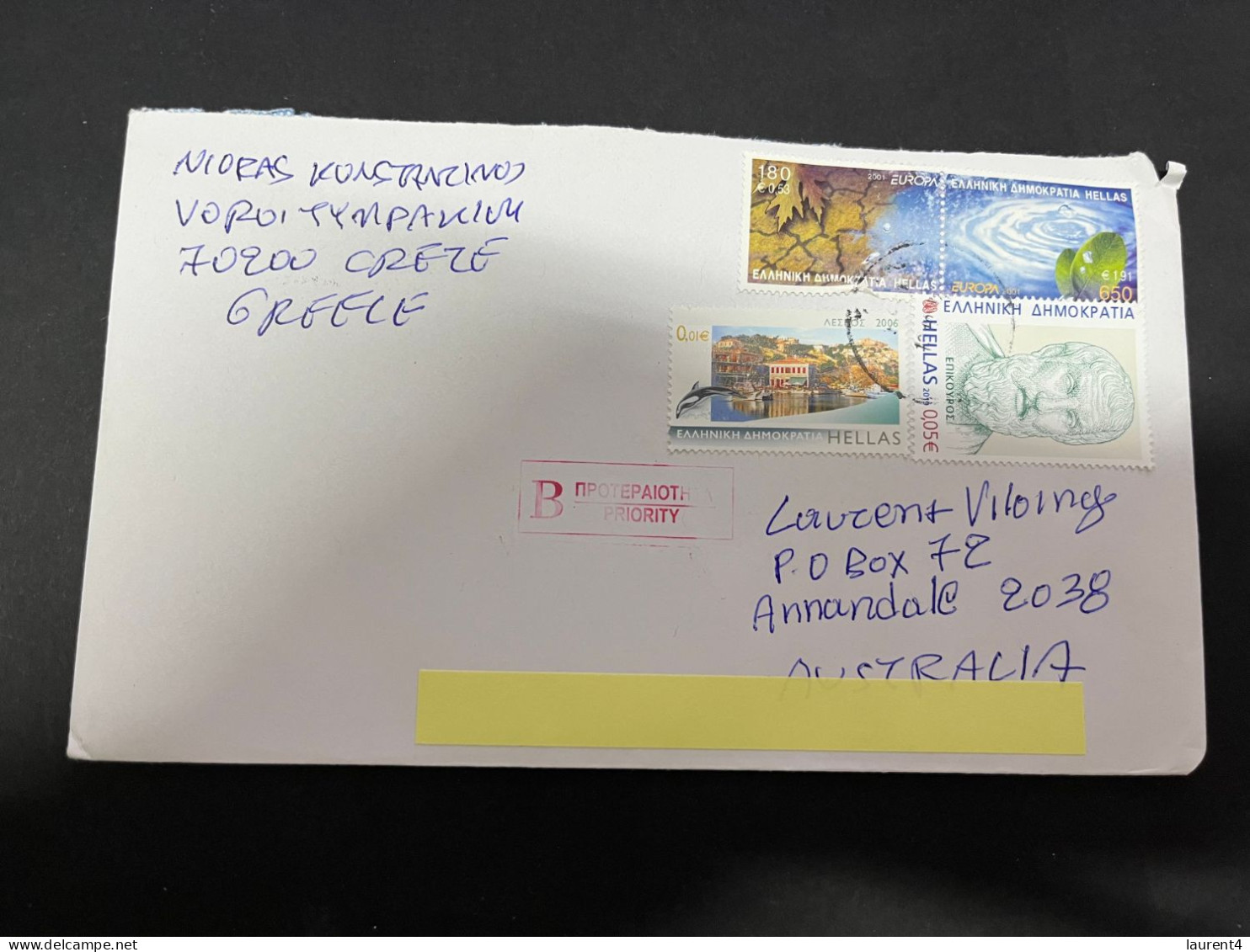 17-11-2023 (2 V 29) Greece (2 Covers) Posted To Australia (2023) - Covers & Documents