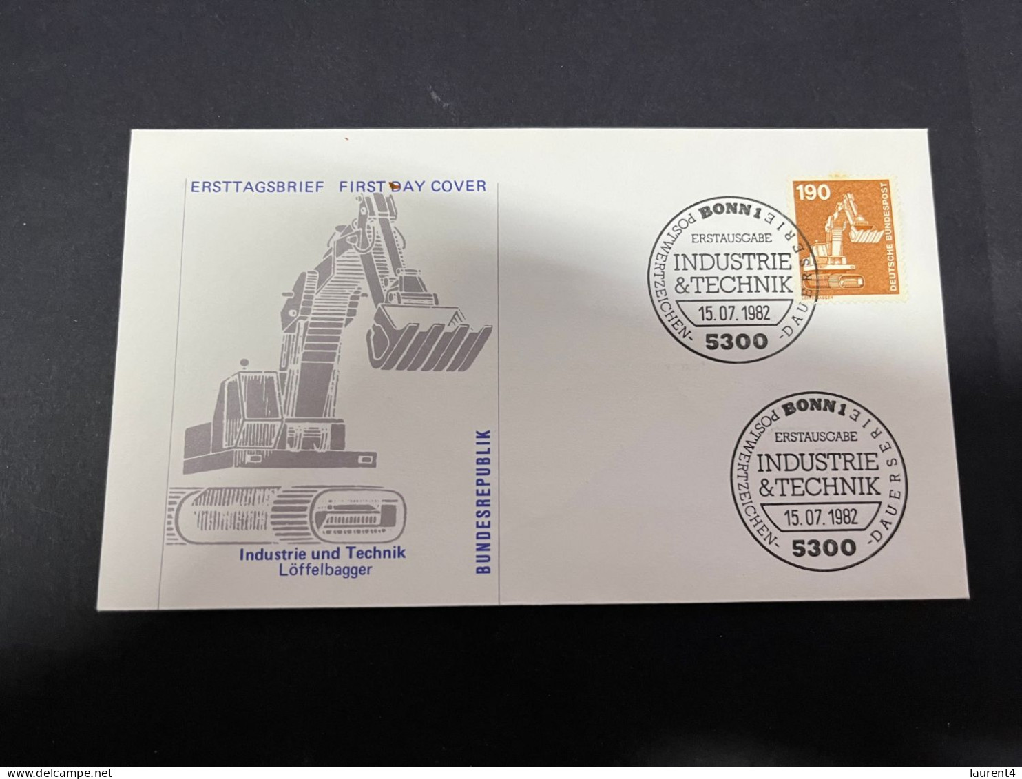 17-11-2023 (2 V 29) Germany FDC Cover -  1982 - Industrie & Teahnik (190pf) Building Site - 1981-1990