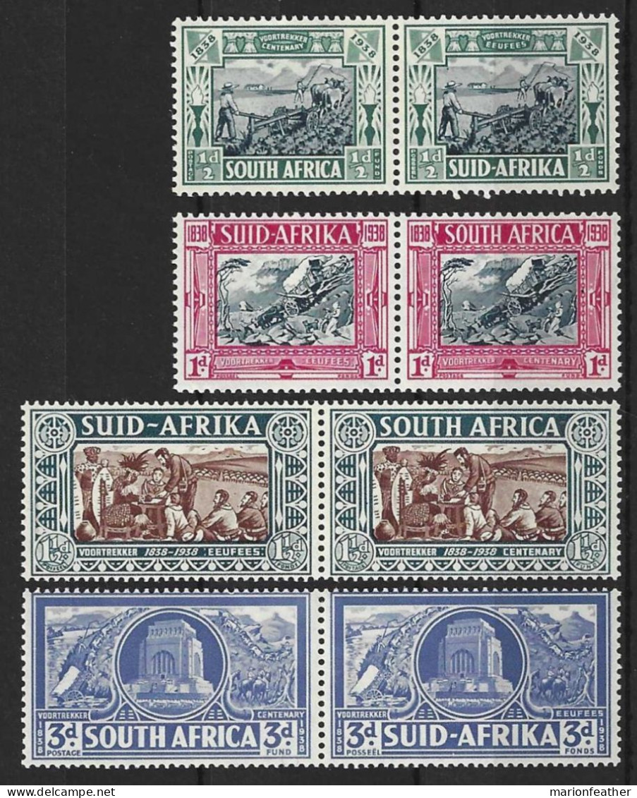 SOUTH AFRICA.....KING GEORGE VI...(1936-52..)..." 1938.."..VOORTREKKER SET....SG76-79....(CAT.VAL.£80...)..MH... - Unused Stamps