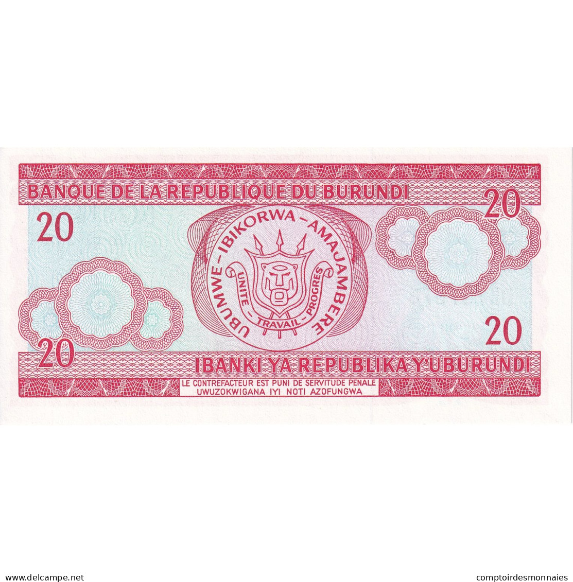 Burundi, 20 Francs, 2005, 2005-02-05, KM:27d, NEUF - Burundi