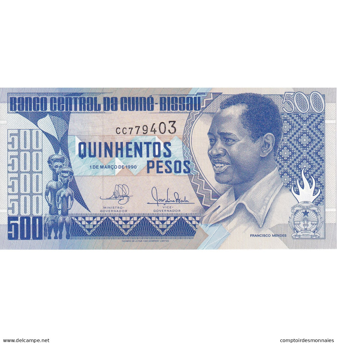 Guinée-Bissau, 500 Pesos, 1990, 1990-03-01, KM:12, NEUF - Guinea-Bissau
