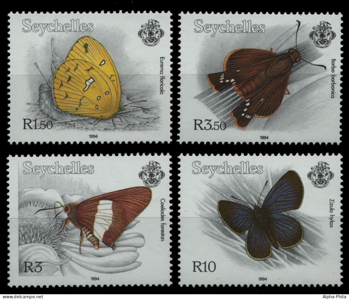 Seychellen 1994 - Mi-Nr. 790-793 ** - MNH - Schmetterlinge / Butterflies - Seychelles (1976-...)