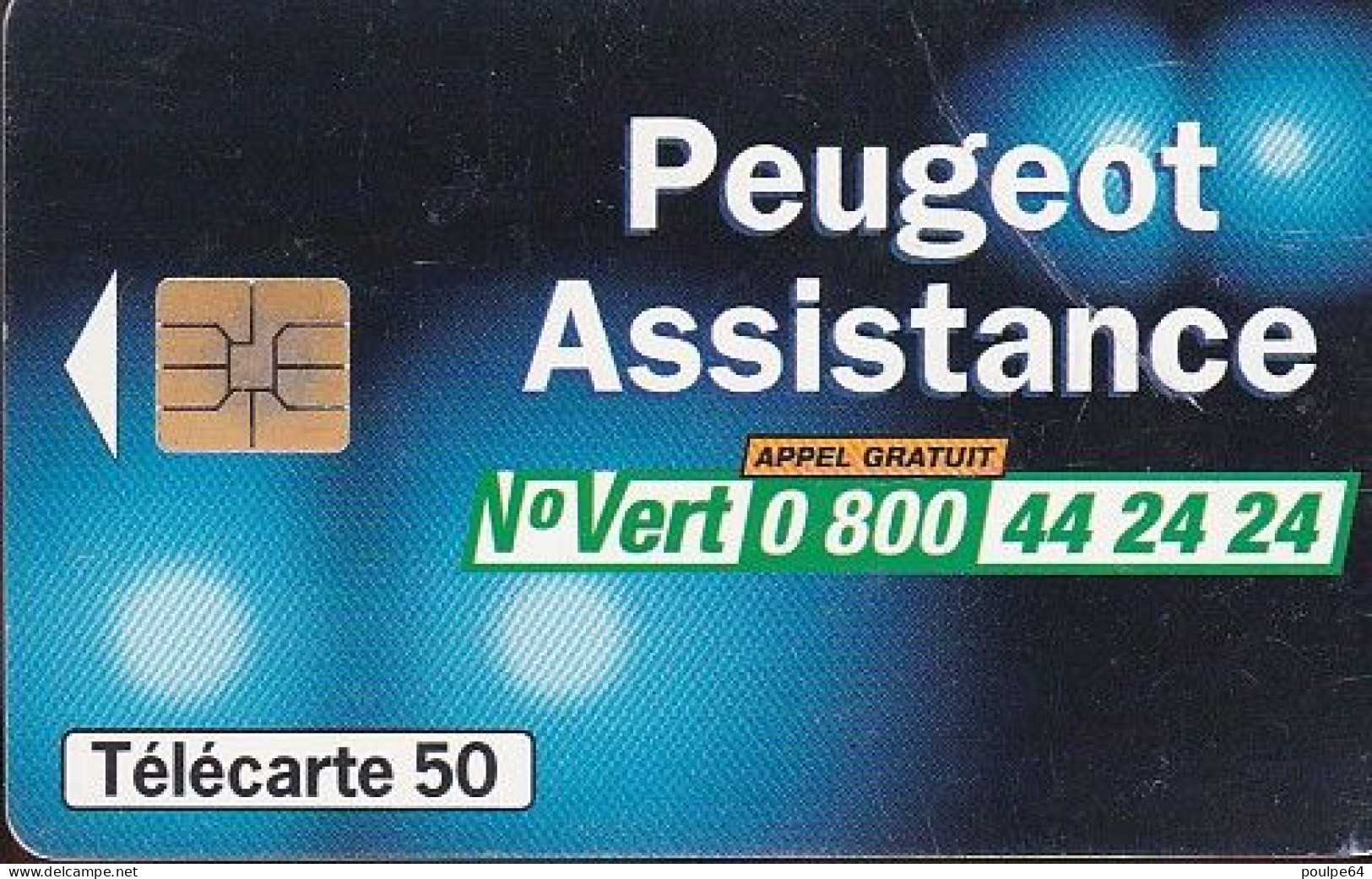 F825 02/1998 - PEUGEOT ASSISTANCE - 50 SO3 - (verso N° Impacts Petits Deux Lignes - 2ème Ligne Vers La Gauche Sous Le A) - 1998