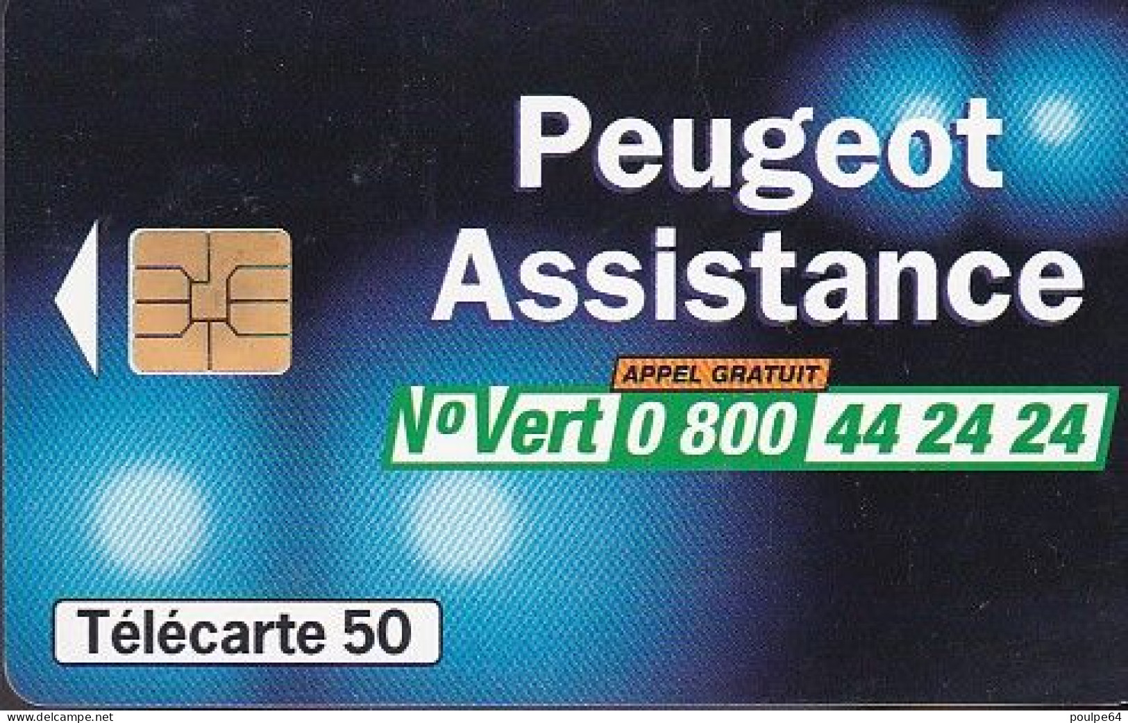 F825 02/1998 - PEUGEOT ASSISTANCE - 50 SO3 - (verso N° Petits Deux Lignes - 2ème Ligne Vers La Droite) - 1998